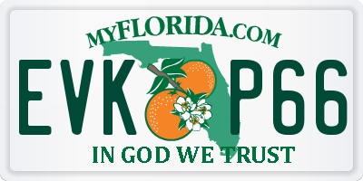 FL license plate EVKP66
