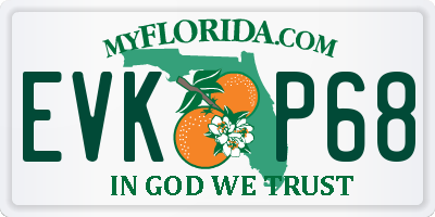 FL license plate EVKP68