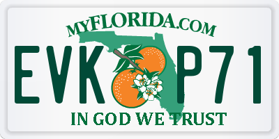 FL license plate EVKP71