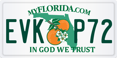 FL license plate EVKP72