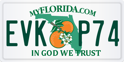 FL license plate EVKP74