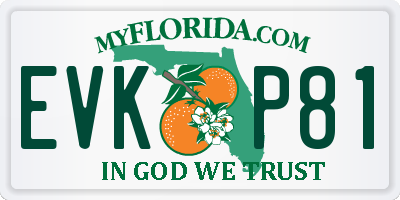 FL license plate EVKP81