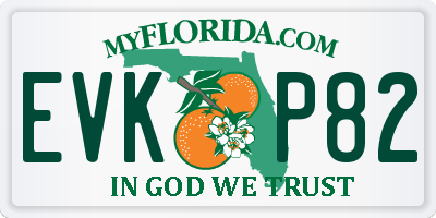 FL license plate EVKP82