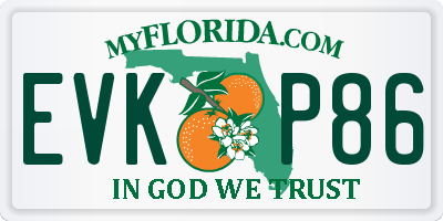 FL license plate EVKP86