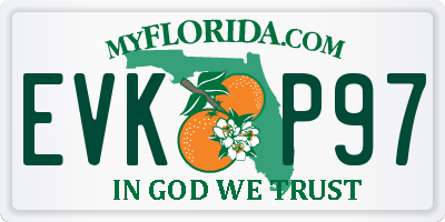 FL license plate EVKP97