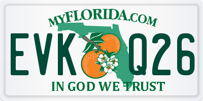 FL license plate EVKQ26