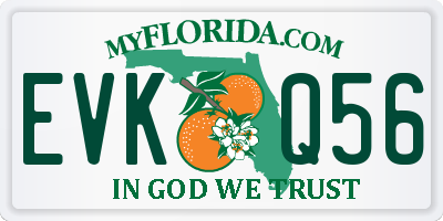 FL license plate EVKQ56