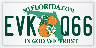 FL license plate EVKQ66