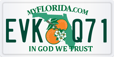 FL license plate EVKQ71