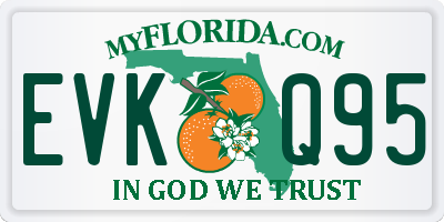 FL license plate EVKQ95