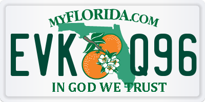 FL license plate EVKQ96