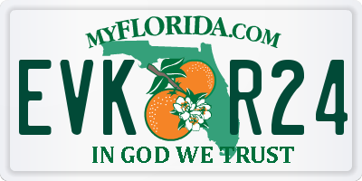 FL license plate EVKR24