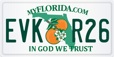 FL license plate EVKR26