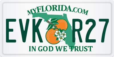 FL license plate EVKR27
