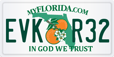 FL license plate EVKR32