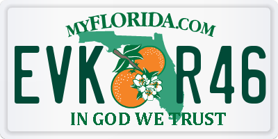 FL license plate EVKR46