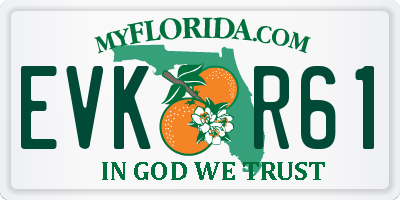 FL license plate EVKR61