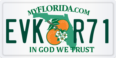 FL license plate EVKR71