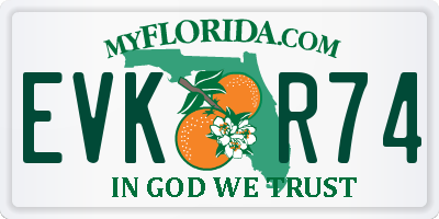 FL license plate EVKR74