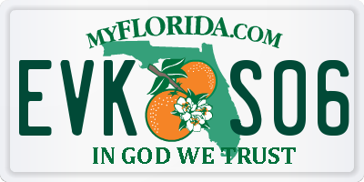 FL license plate EVKS06