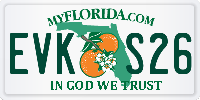 FL license plate EVKS26