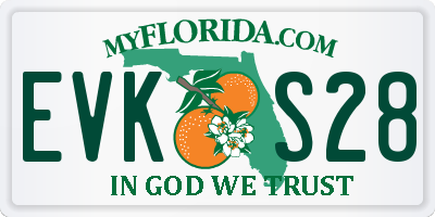 FL license plate EVKS28