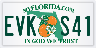 FL license plate EVKS41