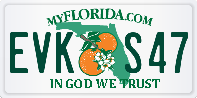 FL license plate EVKS47