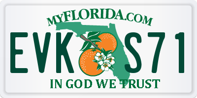 FL license plate EVKS71