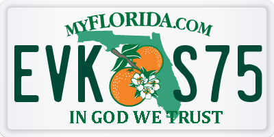 FL license plate EVKS75