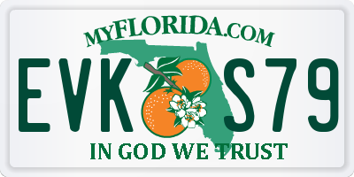 FL license plate EVKS79