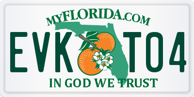 FL license plate EVKT04