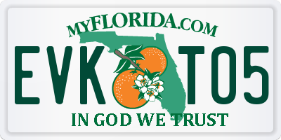FL license plate EVKT05