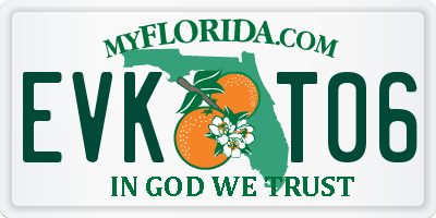FL license plate EVKT06