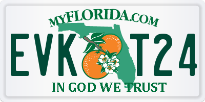 FL license plate EVKT24