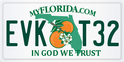FL license plate EVKT32