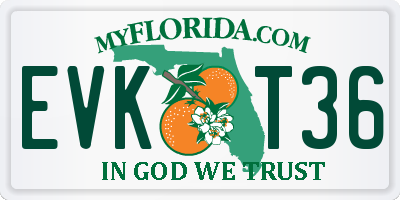 FL license plate EVKT36