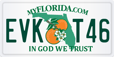 FL license plate EVKT46