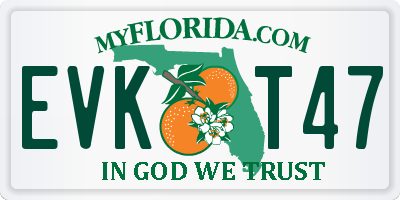 FL license plate EVKT47