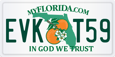 FL license plate EVKT59