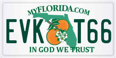 FL license plate EVKT66