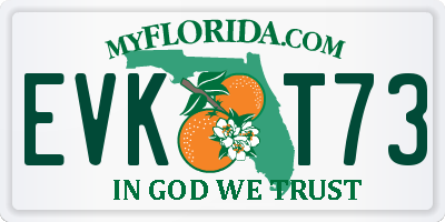 FL license plate EVKT73