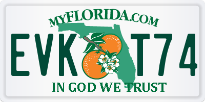 FL license plate EVKT74