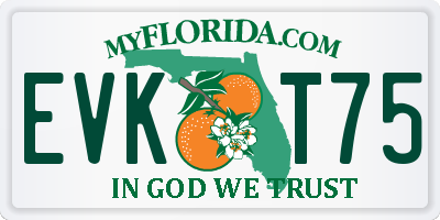 FL license plate EVKT75
