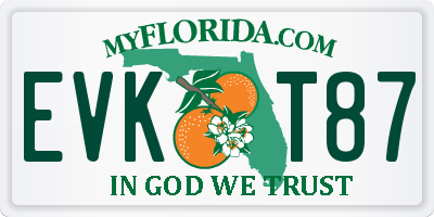 FL license plate EVKT87