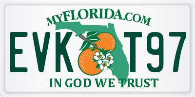 FL license plate EVKT97