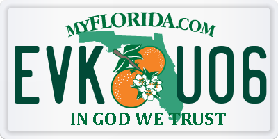 FL license plate EVKU06