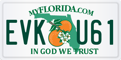 FL license plate EVKU61