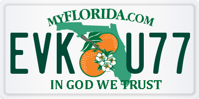 FL license plate EVKU77