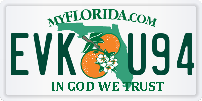 FL license plate EVKU94